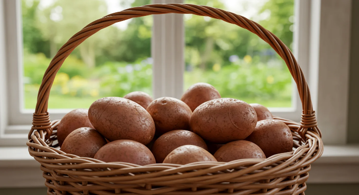 바구니에-넣어서-보관한-감자