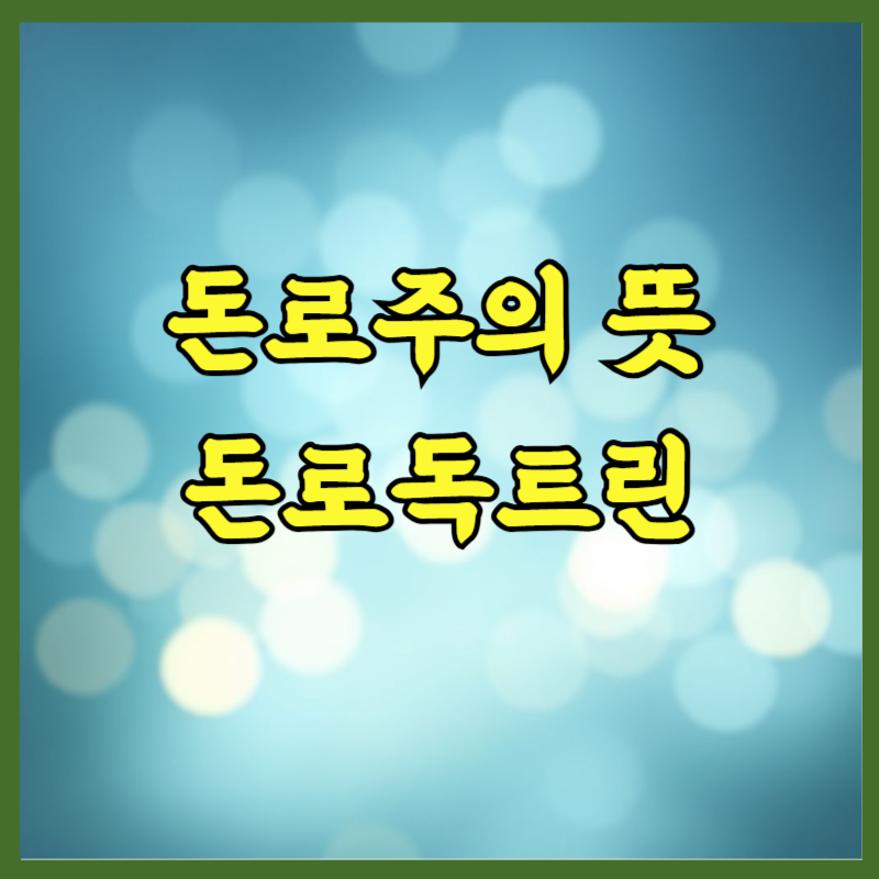 돈로주의뜻 (돈로독트린)