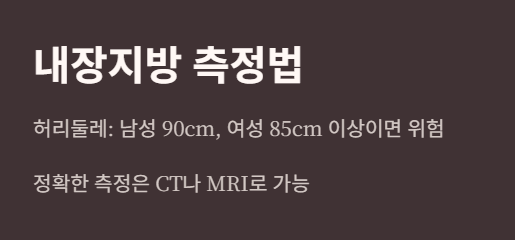 내장지방 측정법