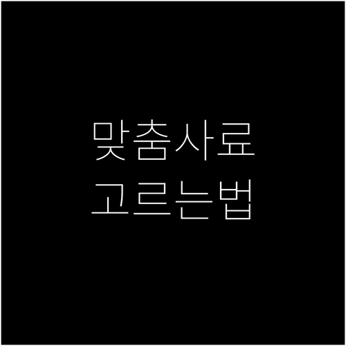 반려견 맞춤 사료 고르는 법: 건강하..