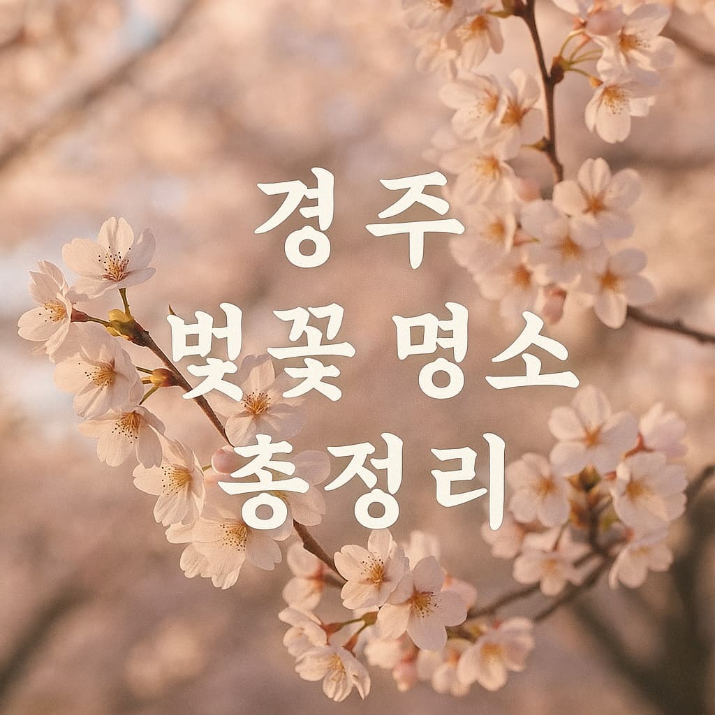 경주 벚꽃 명소 총정리! 보문단지부터 불국사 겹벚꽃까지 완벽 가이드2탄