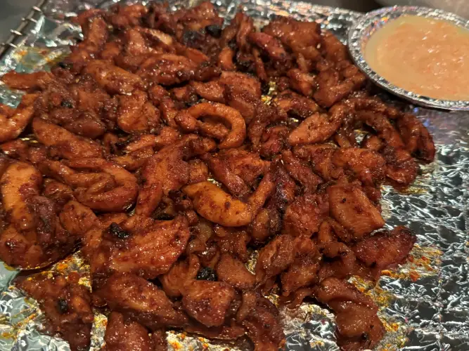 Grilled chicken thigh