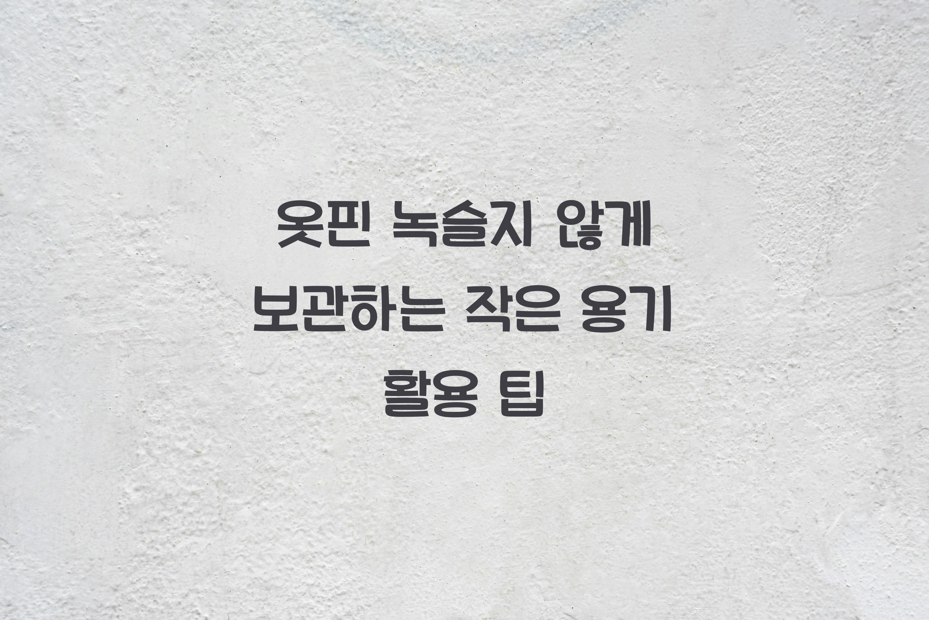 옷핀 녹슬지 않게 보관하는 작은 용기