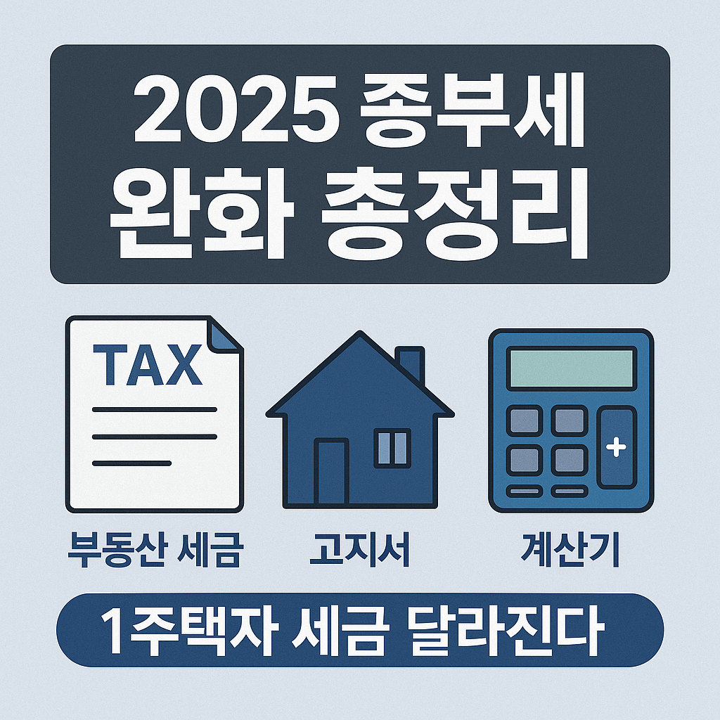2025 한국 종부세 완화 언제부터? 적용 조건 총정리