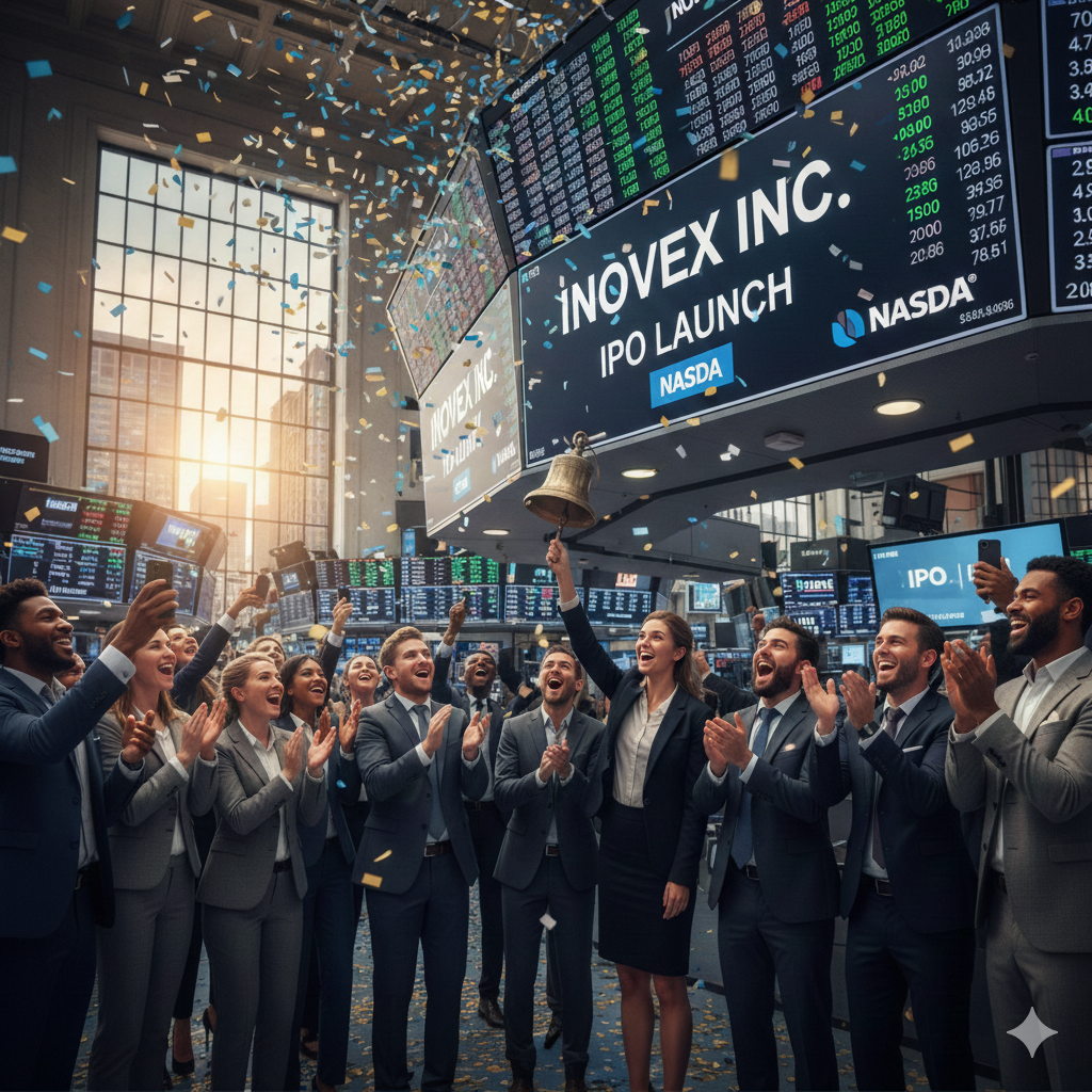 주식 시장에 IPO 런칭 사진