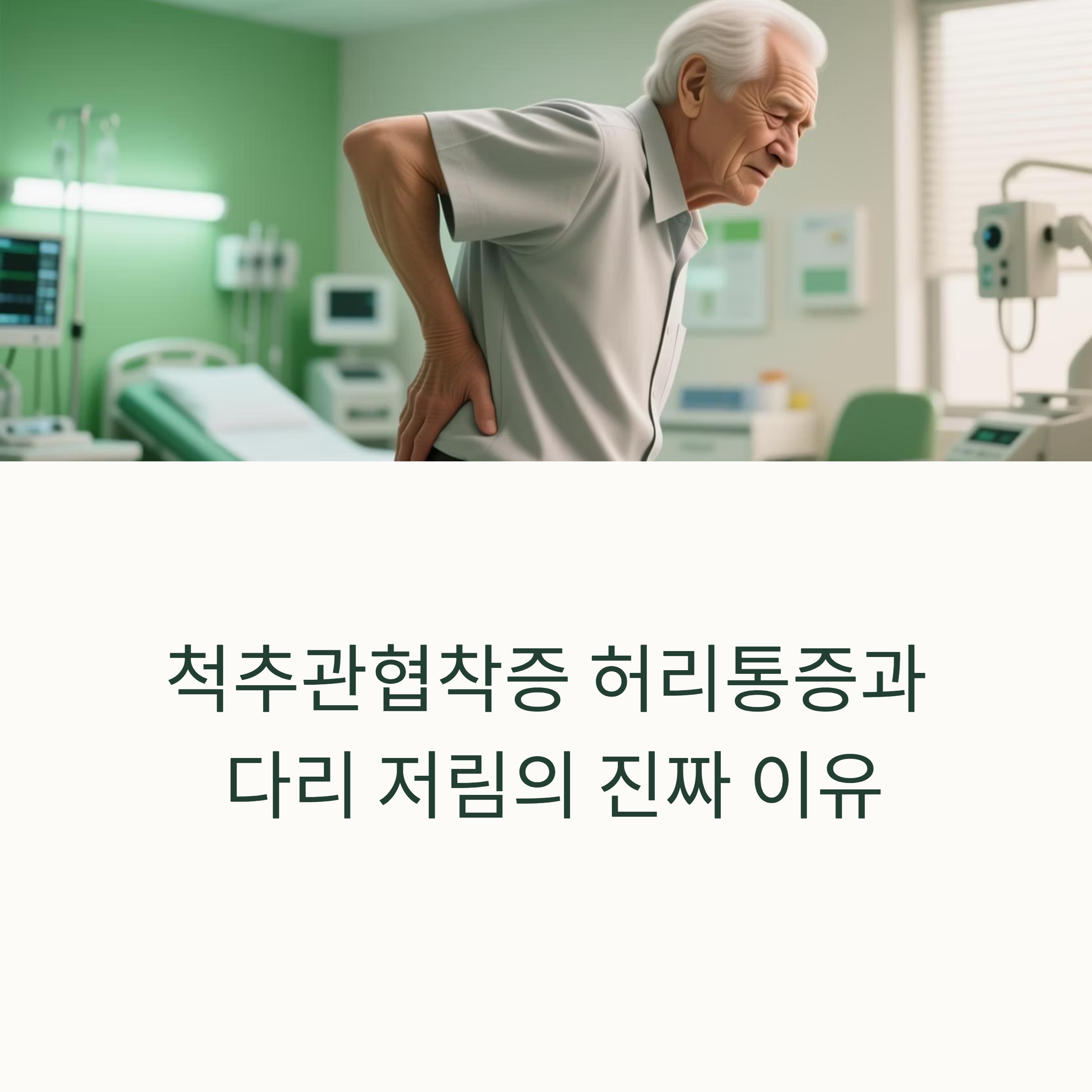 척추관협착증, 허리통증