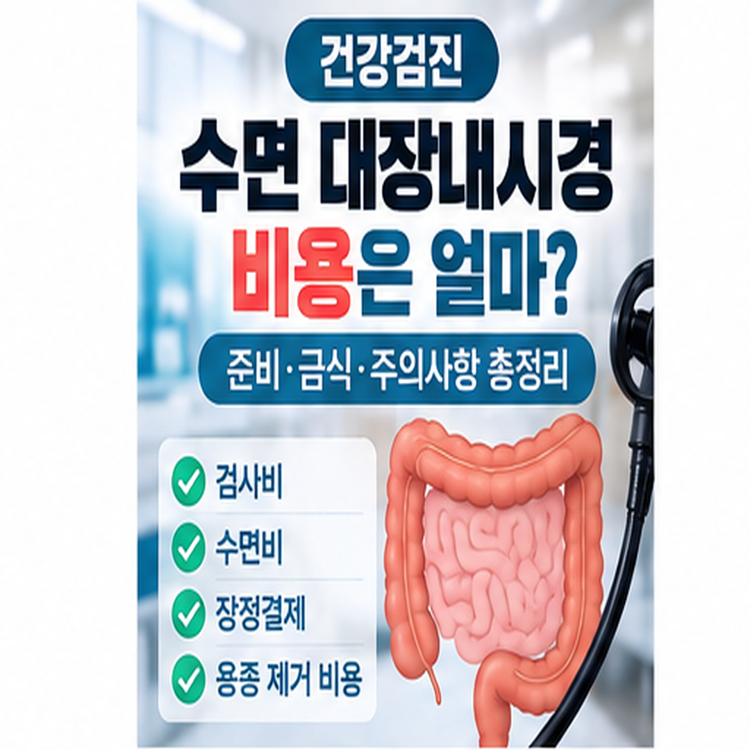 수면 대장내시경 비용과 건강검진 준비 주의사항