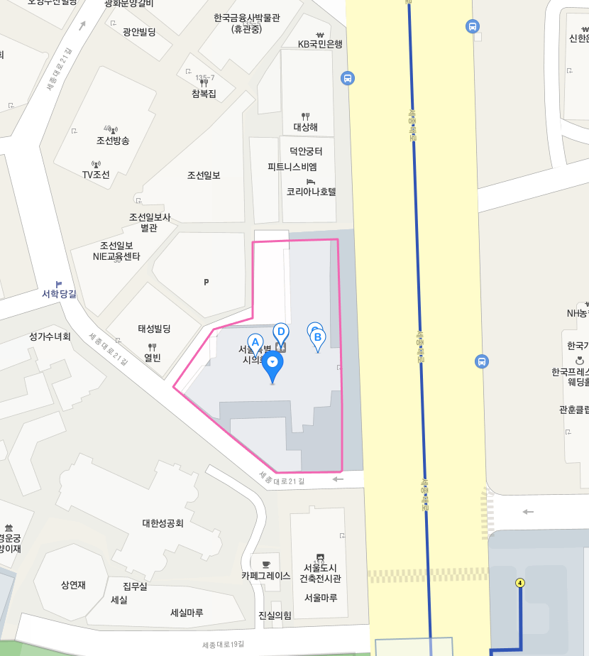 카카오다음-서울시의회-지도화면