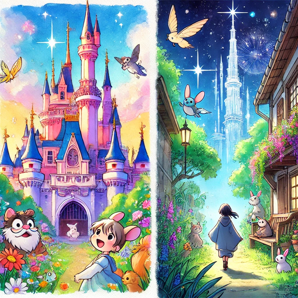 디즈니 vs 지브리 감성 비교