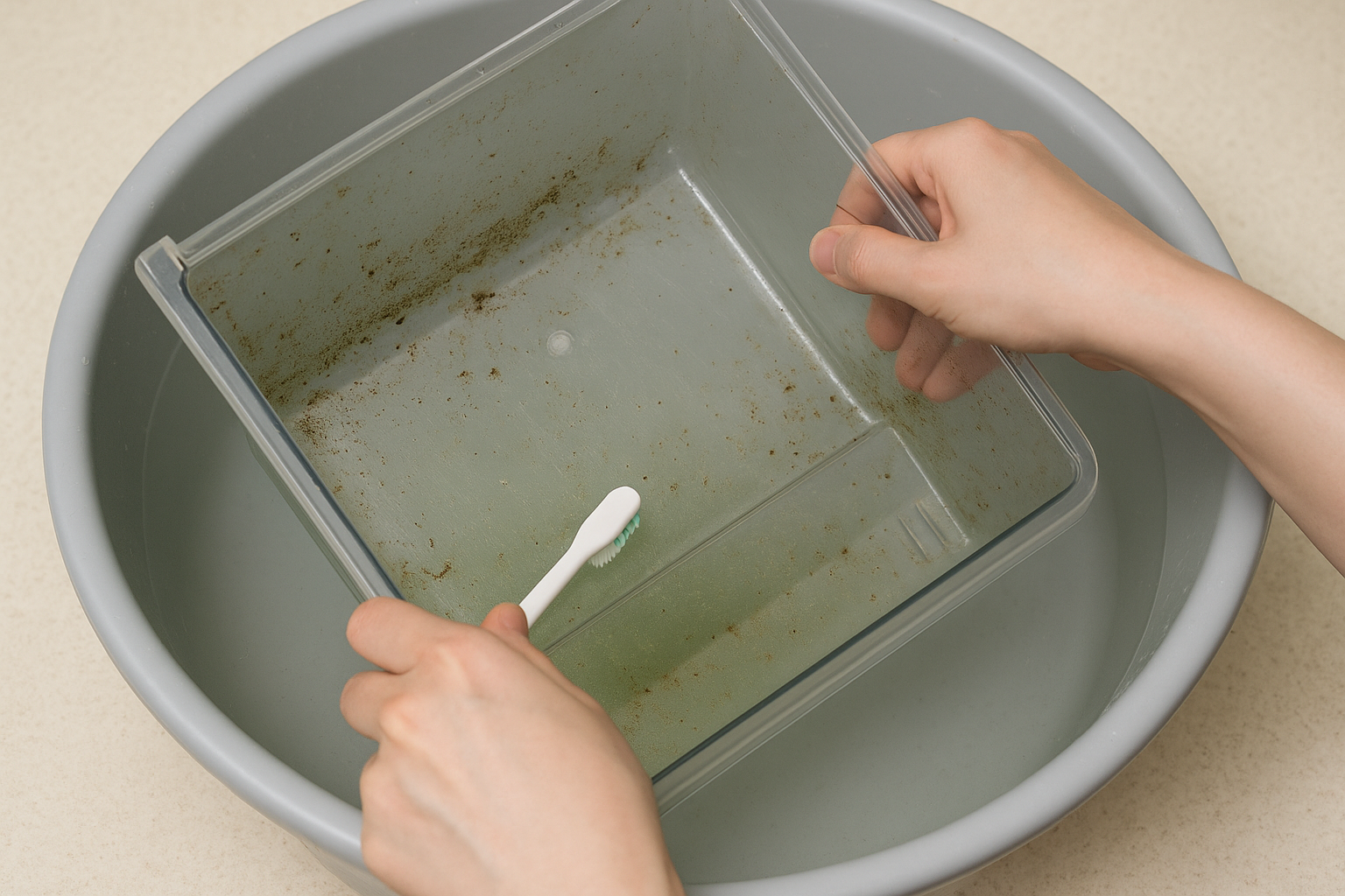 [찌든 때 없이 산다 29]📦 냉장고 야채칸 곰팡이&amp;이물질, 세제 없이 닦는 법