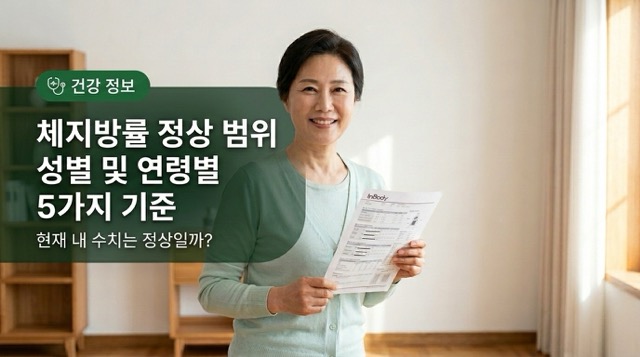체지방률 정상범위 성별 연령별 기준"