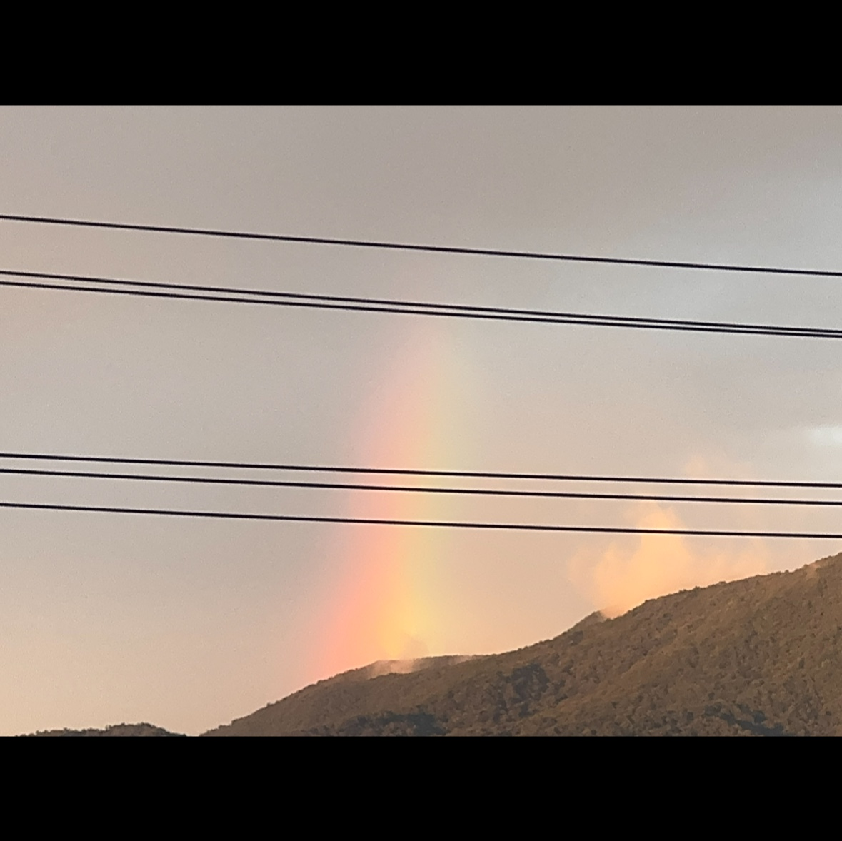 남편이랑 아산 다녀오다가 본 무지개