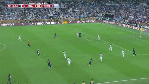 2-2 동점을 만드는 음바페 슈퍼 발리슛