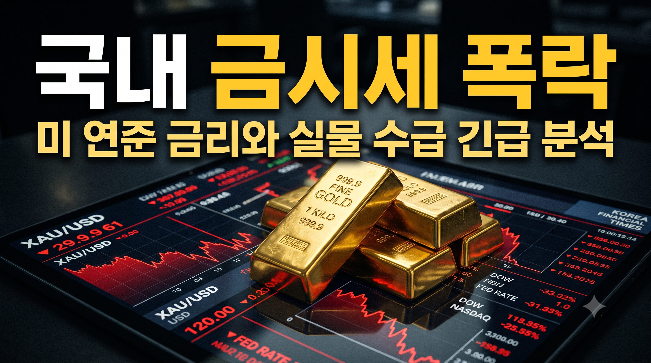 국제 금시세 폭락 원인과 미 연준 금리, 달러 인덱스 매크로 지표 분석