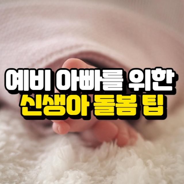 예비 아빠를 위한 샌생아 돌봄 팁