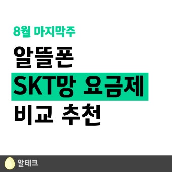 skt 알뜰폰 요금제 총정리