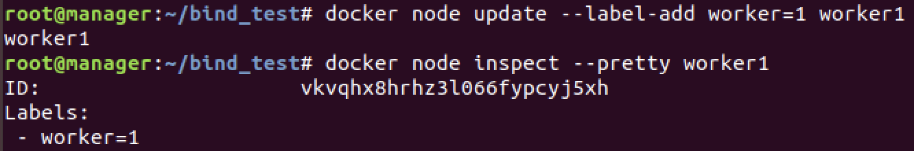 docker node label