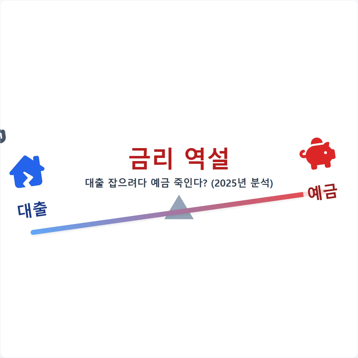 대출 잡으려다 예금 죽이는 '금리 역설', 왜 발생하나? (2025년 분석) 썸네일