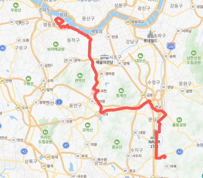 과천-서울-성남-용인-의왕-7007-1번-버스-노선-지도