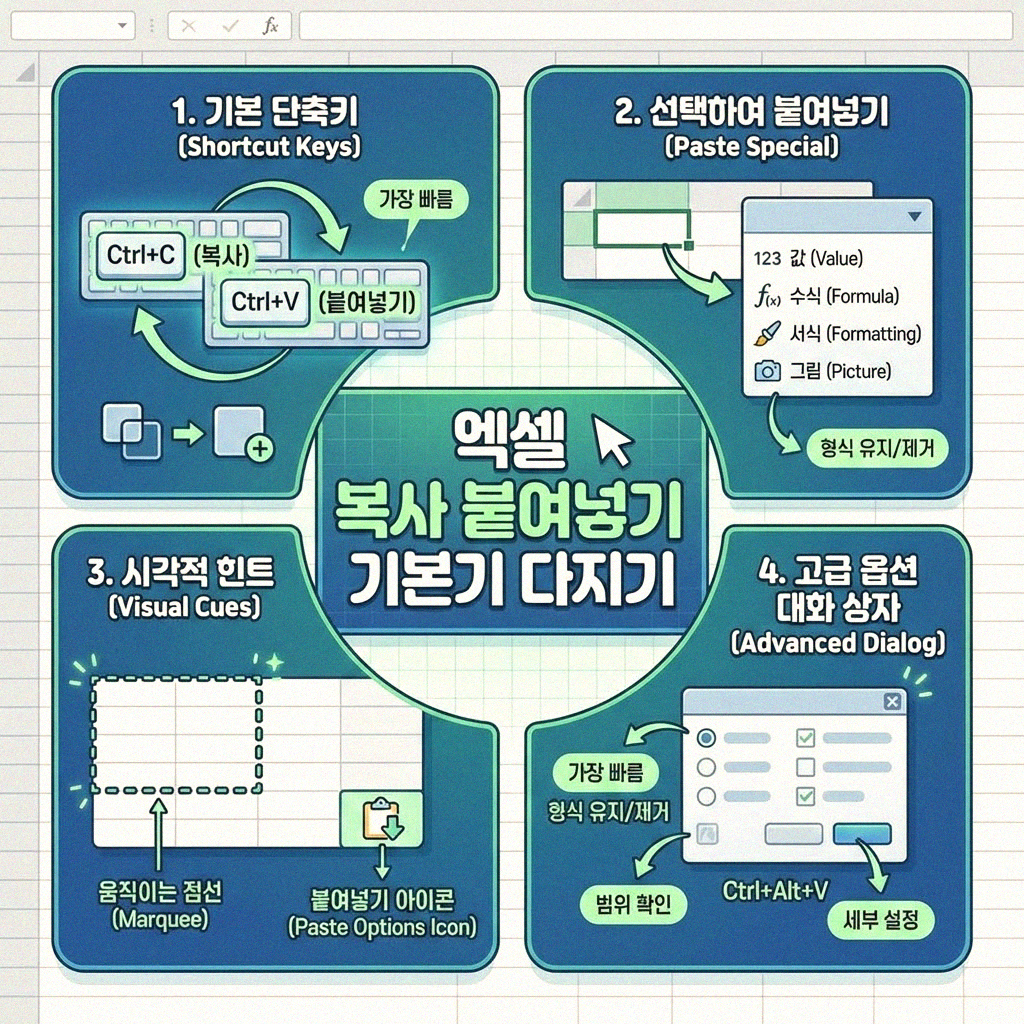 엑셀 셀 서식 복사 단축키 마스터하기