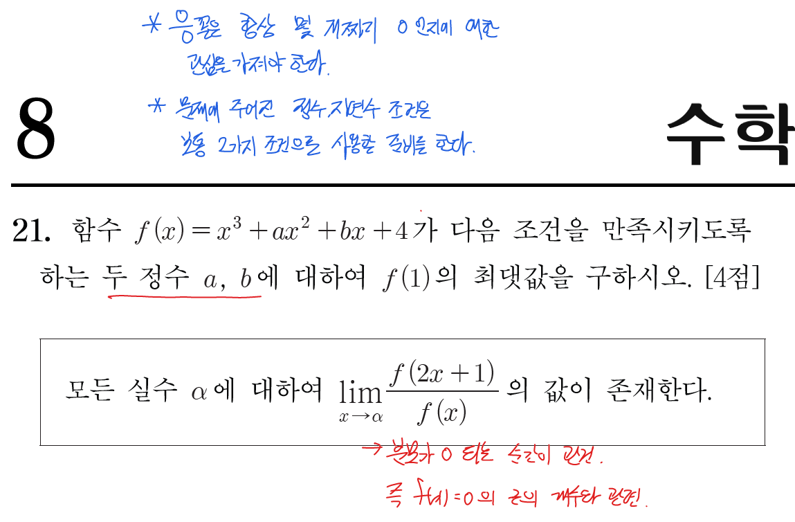 2024년 시행 고3 수능 21번 해설1