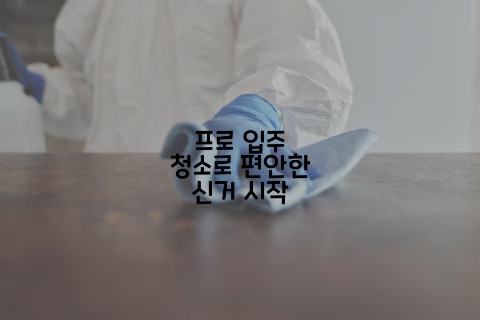프로 입주 청소로 편안한 신거 시작