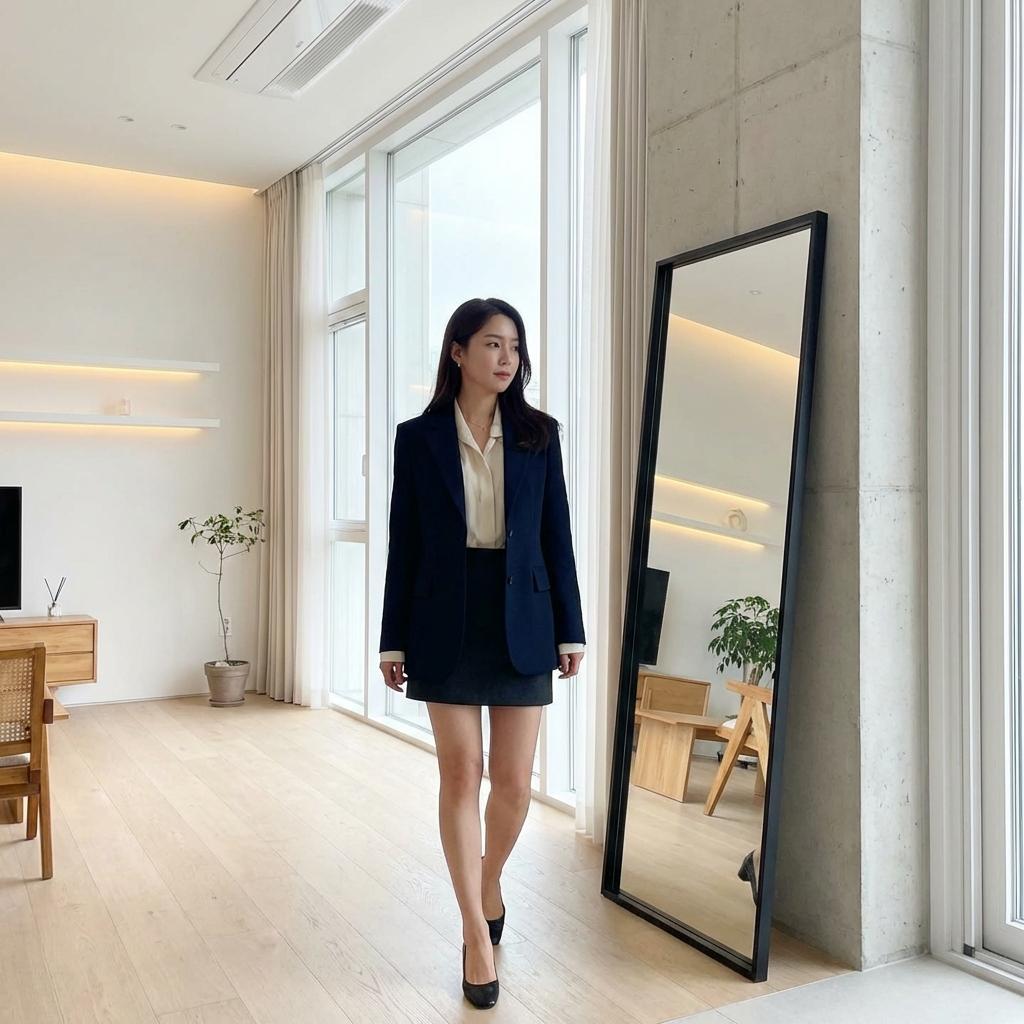 거울 위치 하나로 달라지는 방의 개방감
