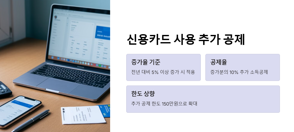2025년 연말정산 신용카드 사용 추가 공제