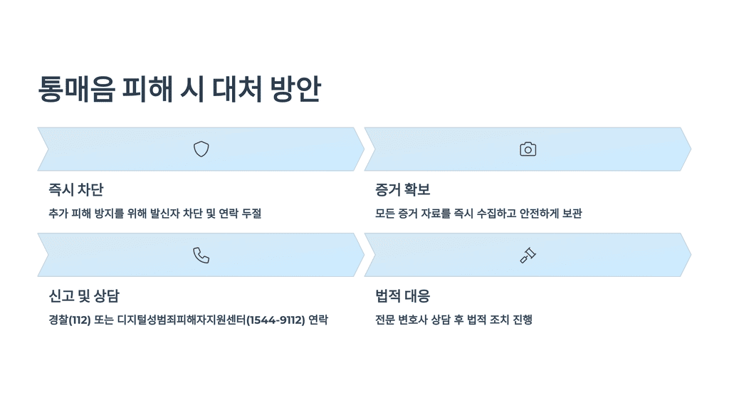 통매음 피해 시 대처 방안