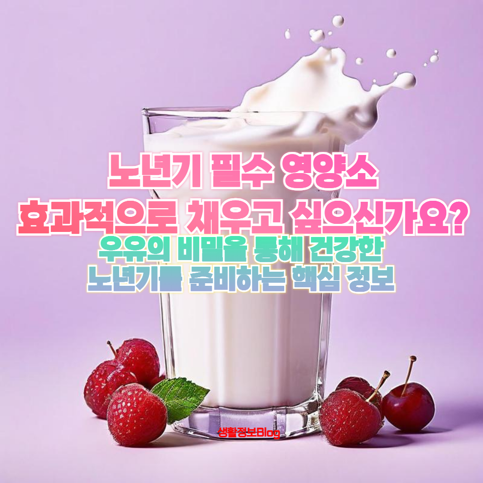 노년기 필수 영양소를 효과적으로 채우고 싶으신가요?