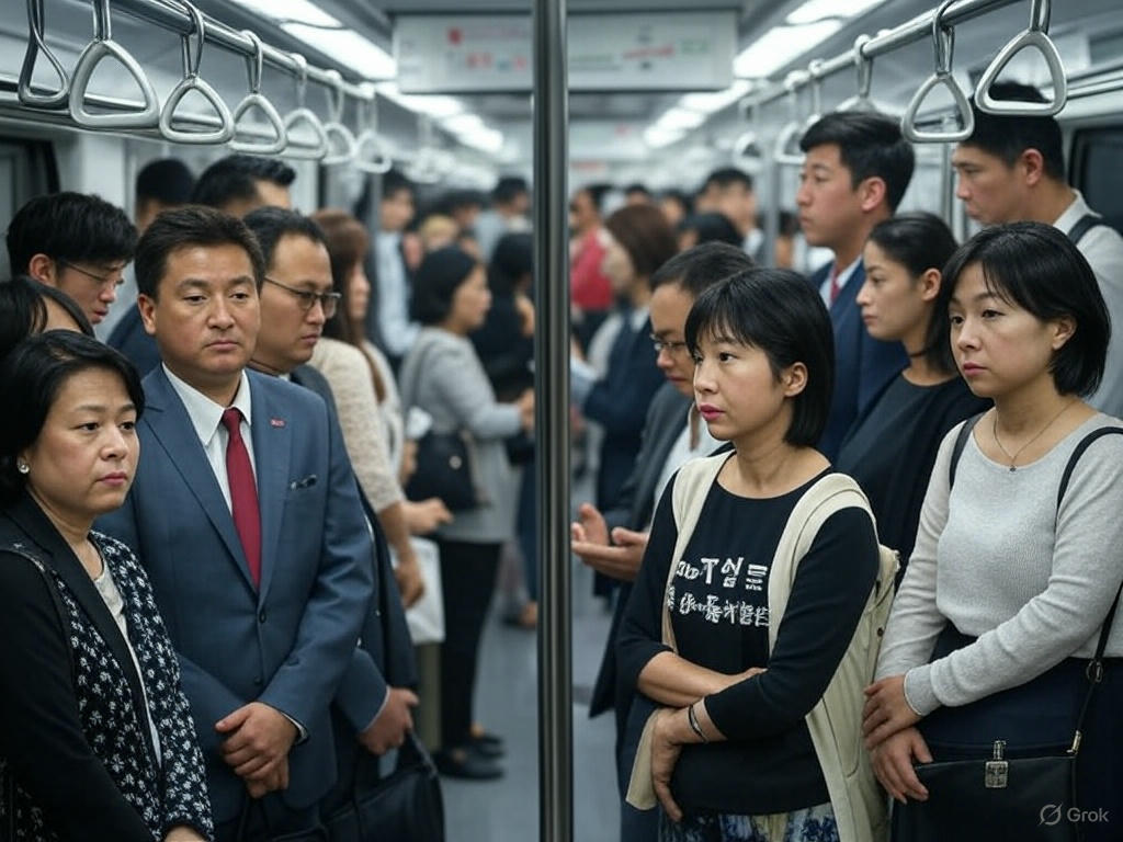 한국의 지하철 풍경