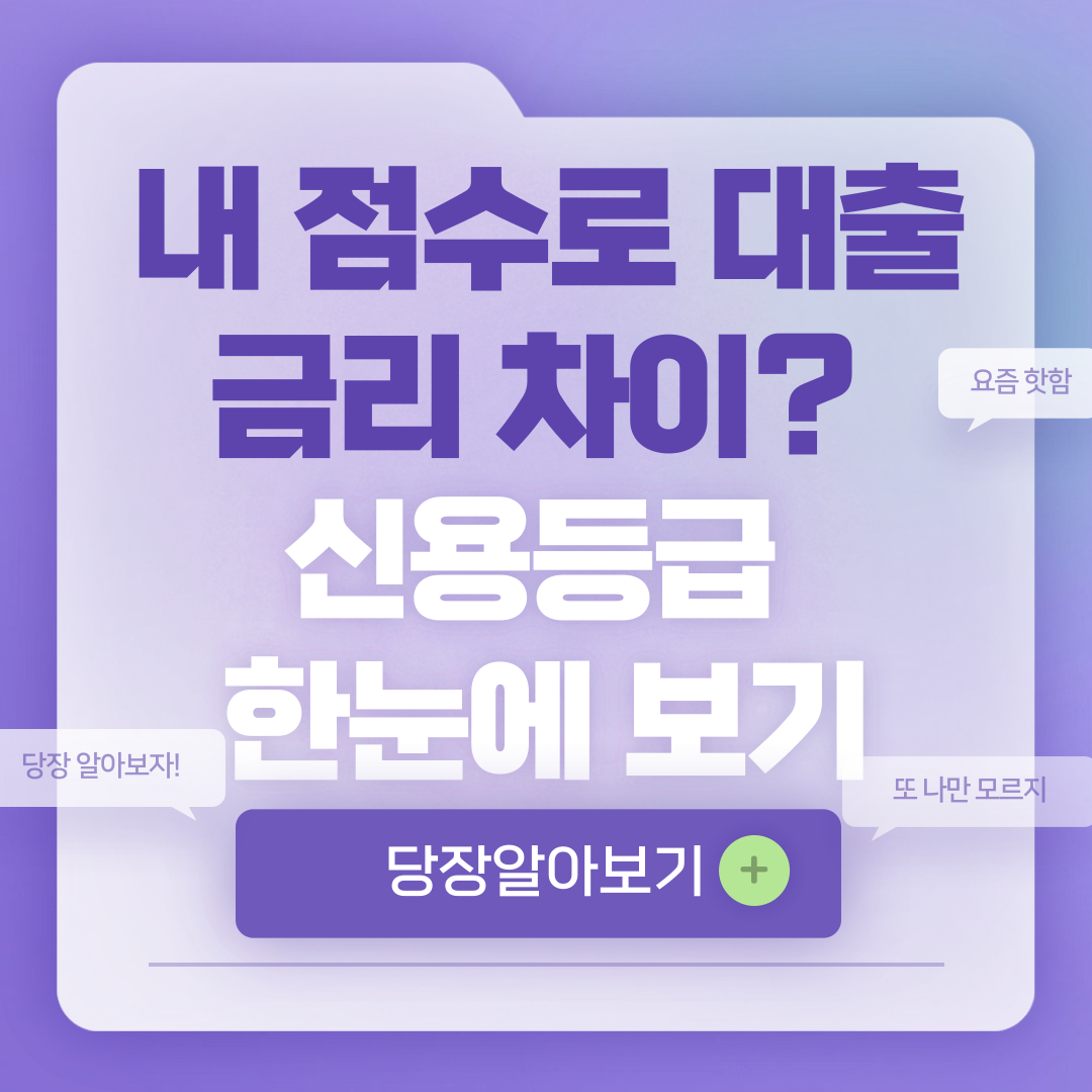 신용점수별 등급 조회