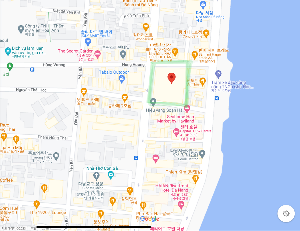 다낭 한 시장 구글지도