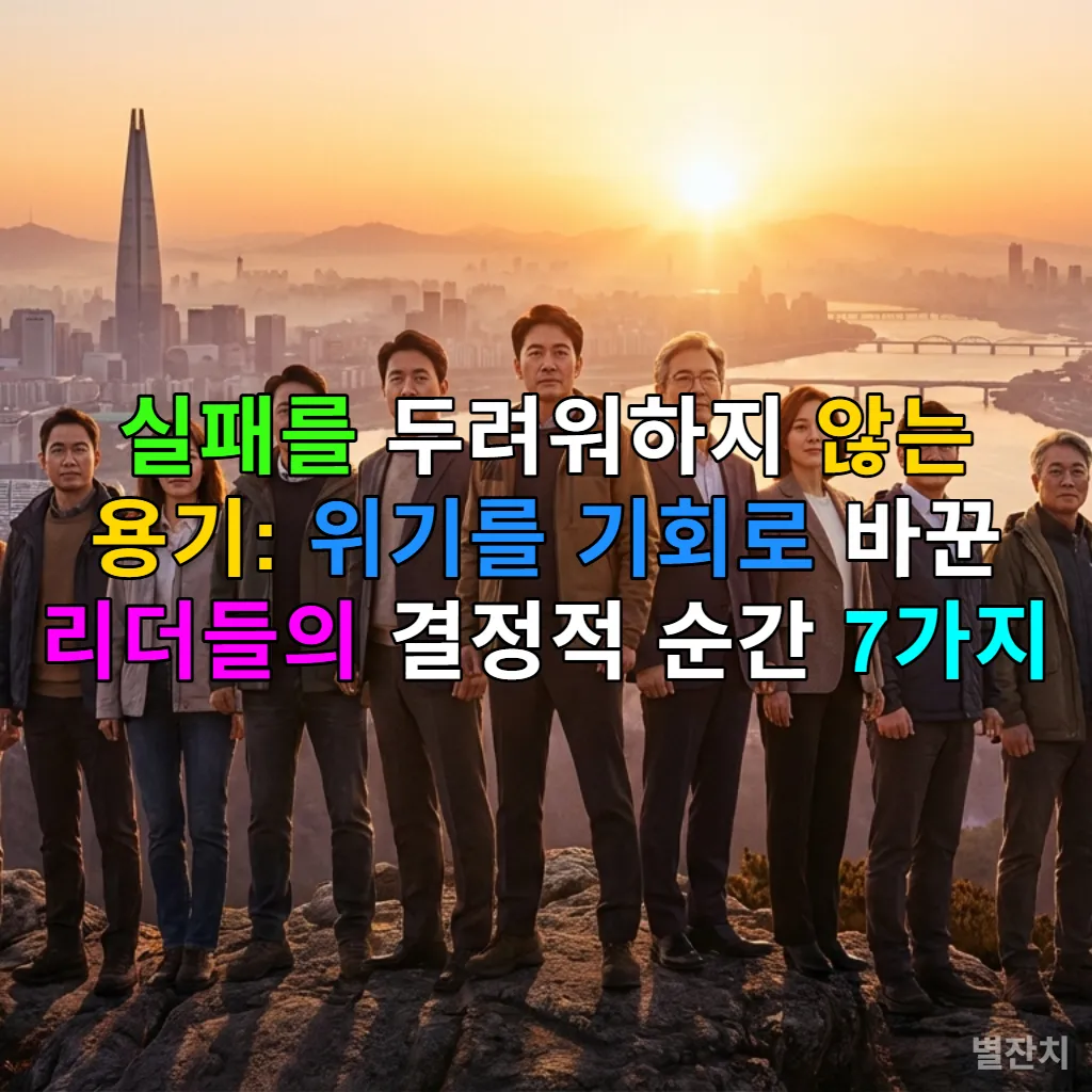 위기를 극복하고 성공을 향해 나아가는 한국인 리더들의 모습