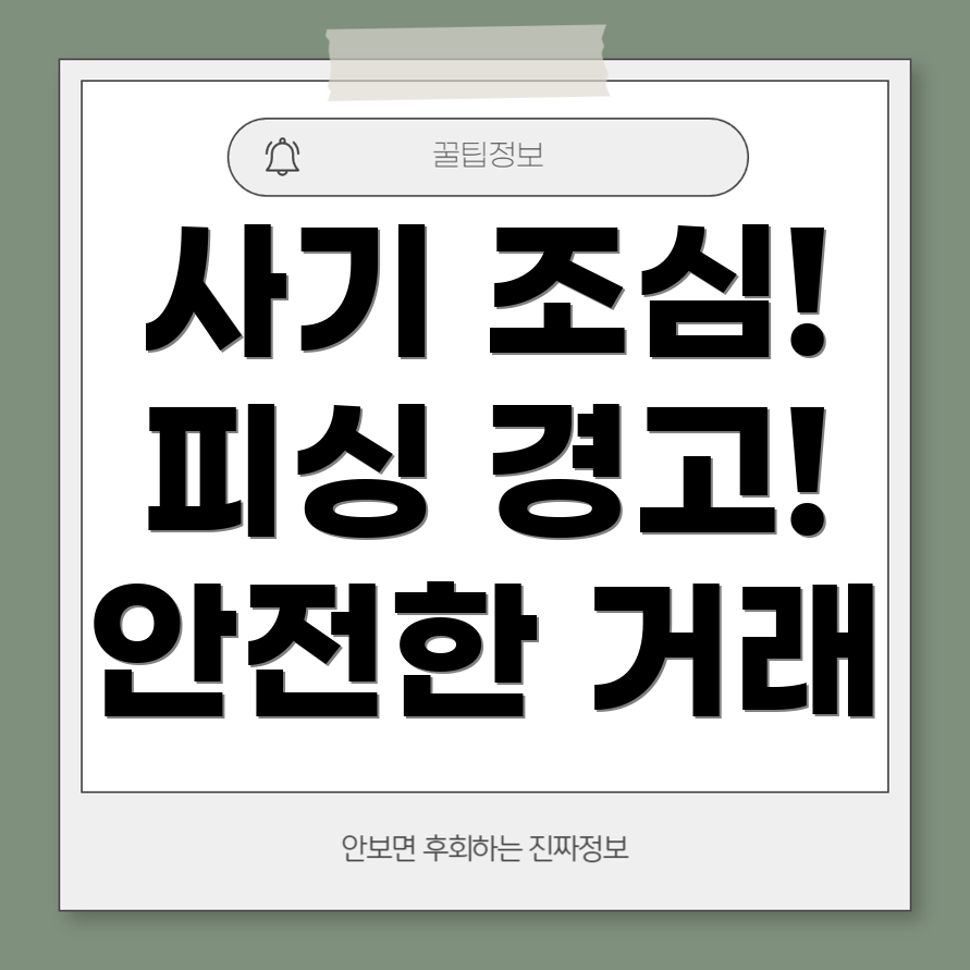 사기 및 피싱 위험