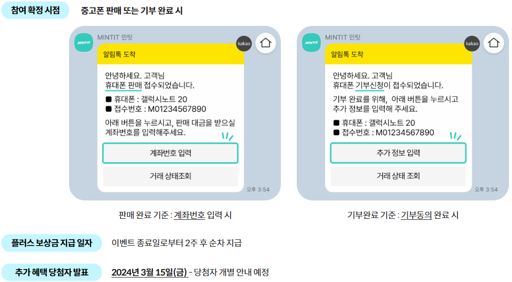 민팃 플러스보상 이벤트