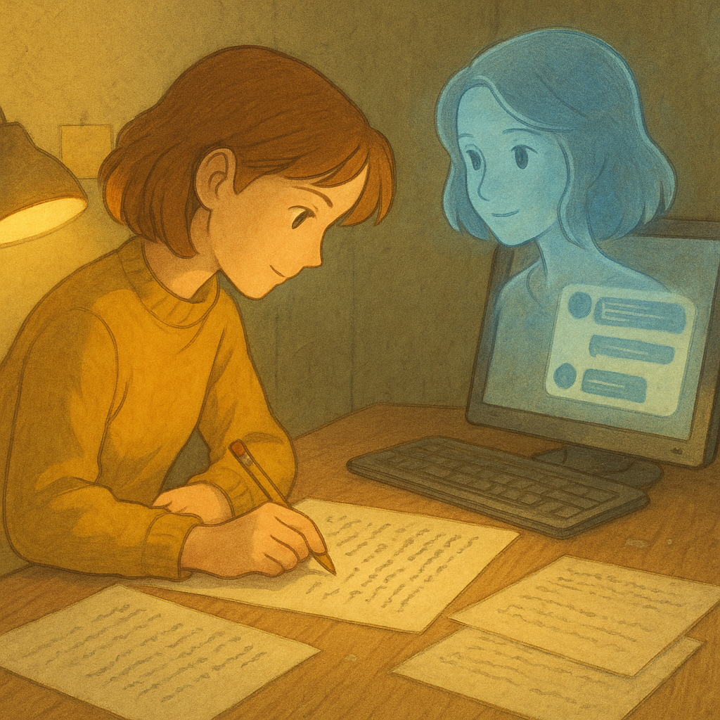 함께 만든 글의 흔적이 책상 위에 쌓여간다.