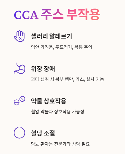 cca 주스 부작용
