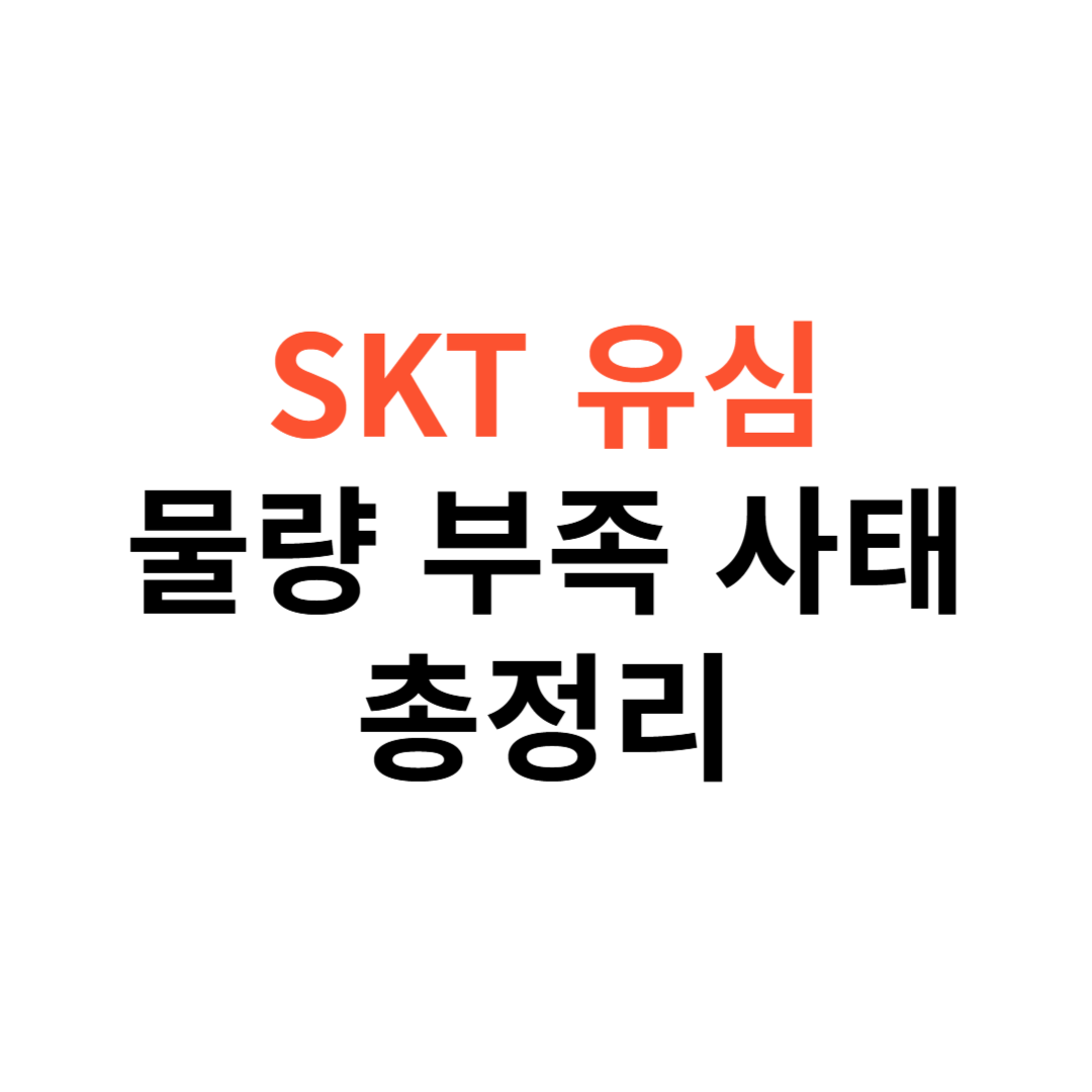 SKT 유심 물량 부족