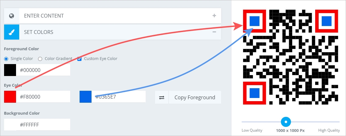 Custom Eye Color 메뉴