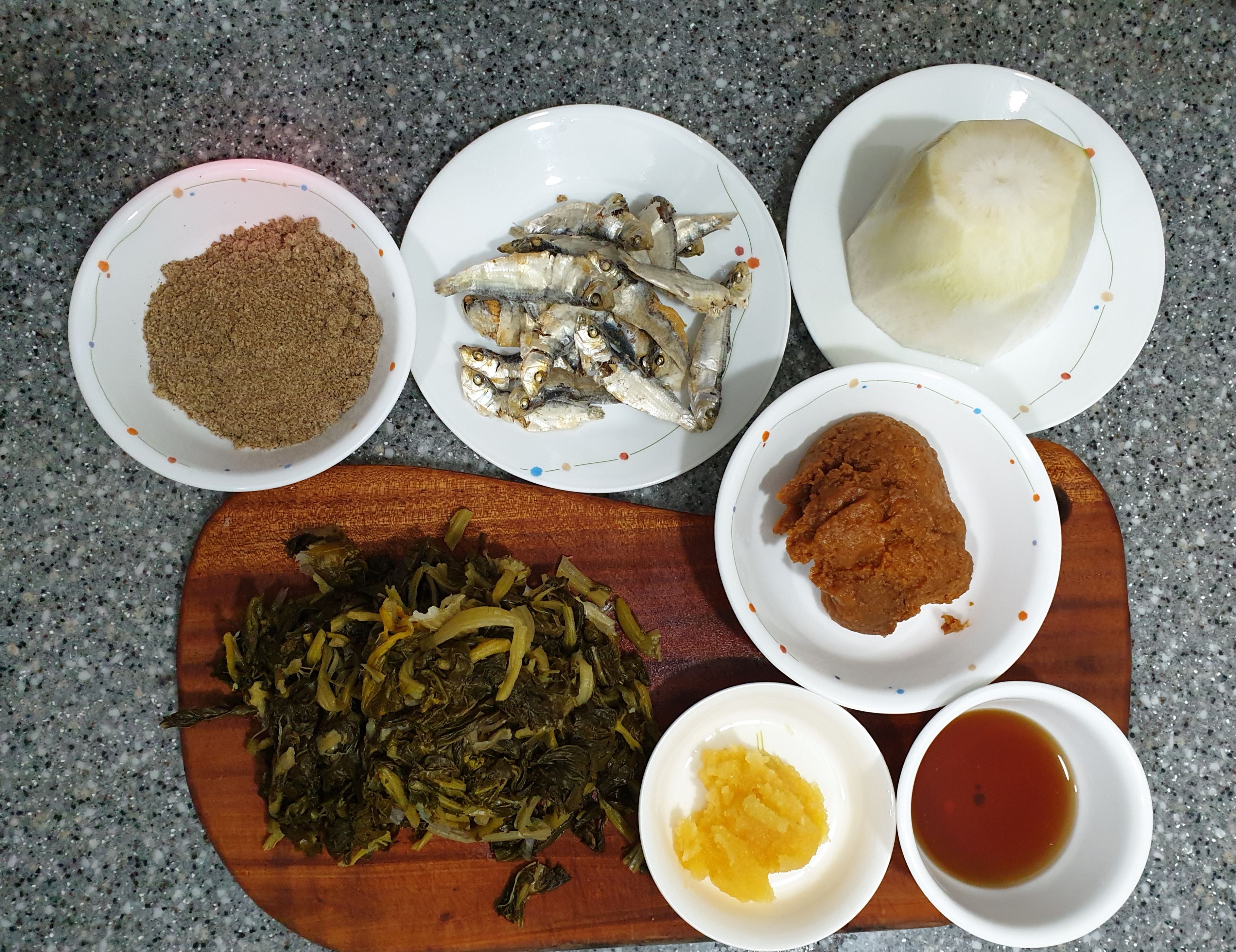 시래기와 된장, 멸치