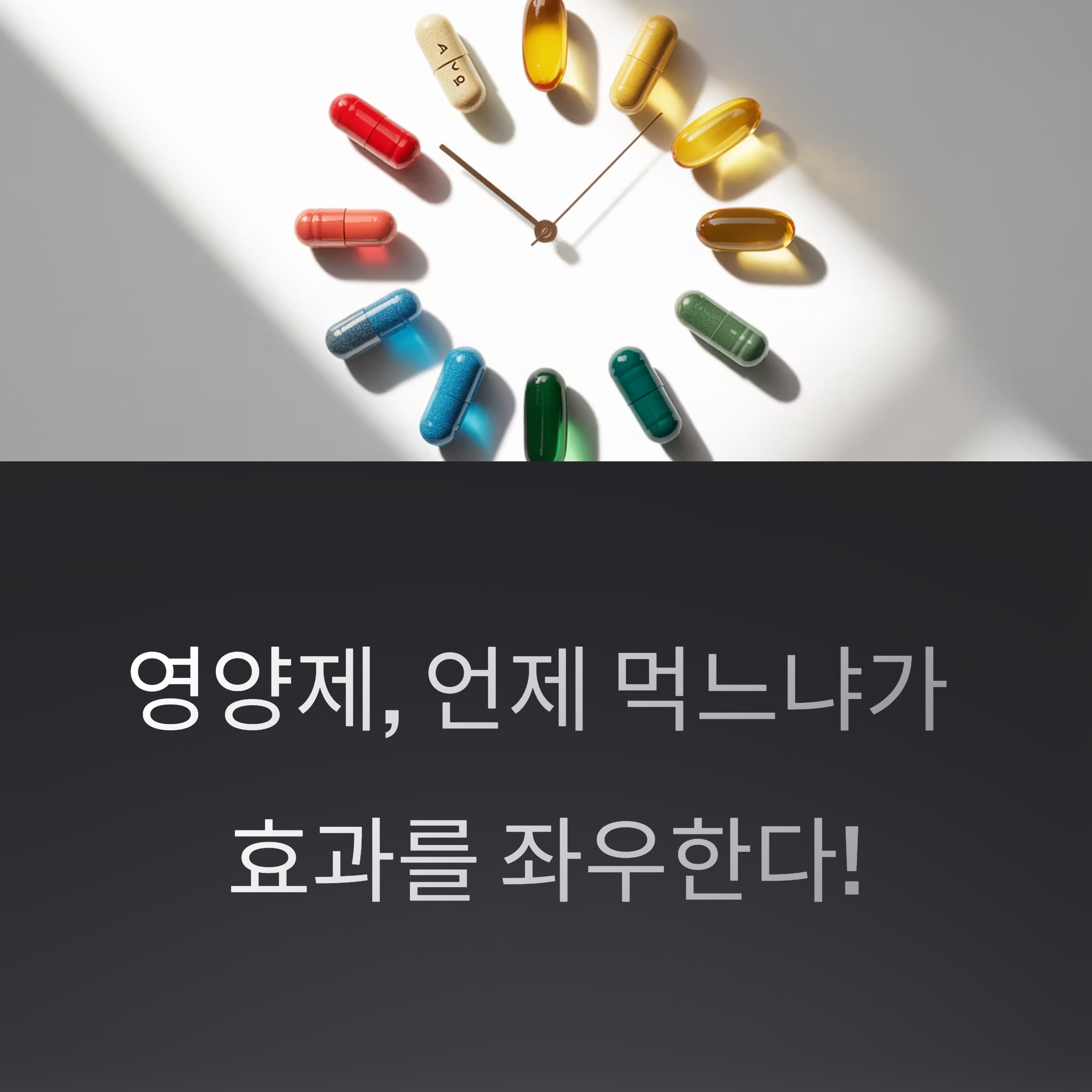 건강기능식품 복용 시간의 비밀