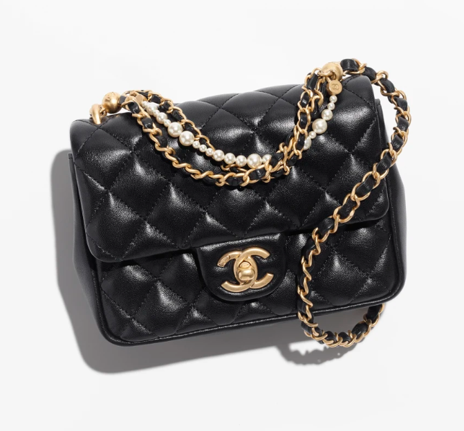 샤넬 미니 플랩백 샤이니 램스킨