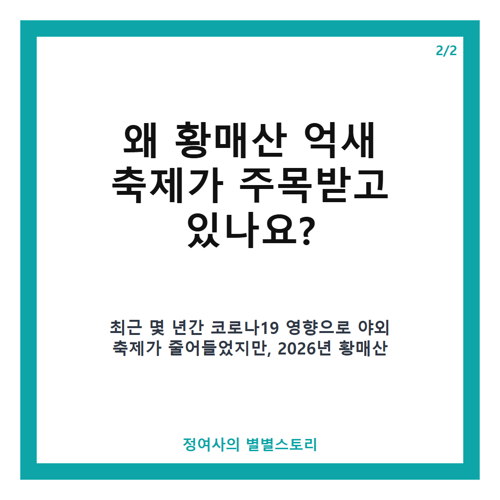 황매산 억새 축제 2026 일정과 프로그램 완벽 가이드 무료 입장 정보 포함 카드뉴스 3