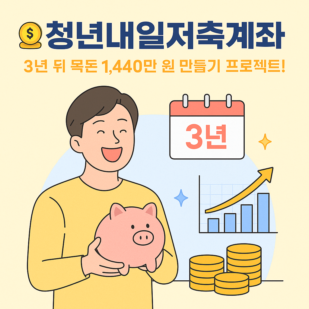 💰청년내일저축계좌, 3년 뒤 목돈 1,440만 원 만들기 프로젝트!