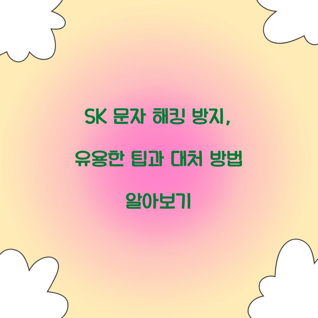 SK 문자 해킹 방지