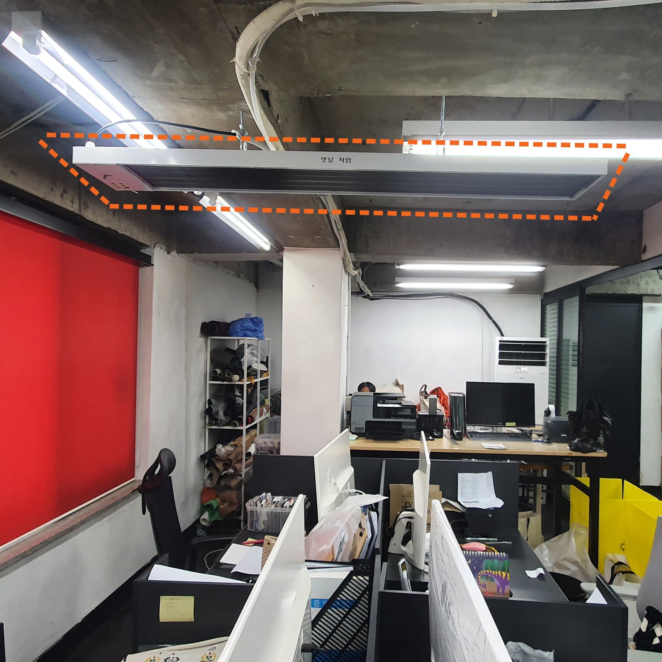 서울 중구에 설치한 사무실 전기히터