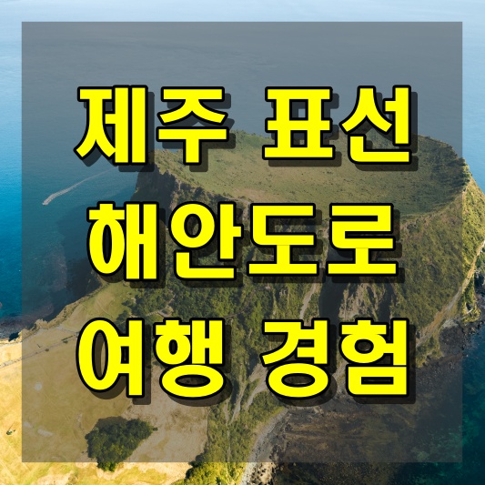 제주 표선해안도로를 따라 여행하는 색다른 경험