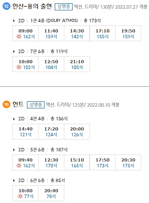 안성 CGV 상영시간표