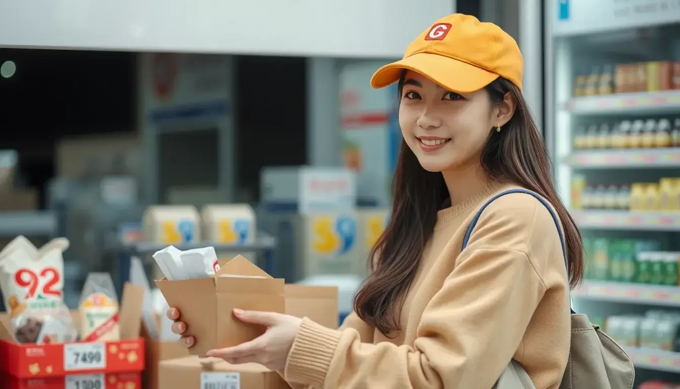 편의점 택배를 이용하는 여성 (AI 이미지)